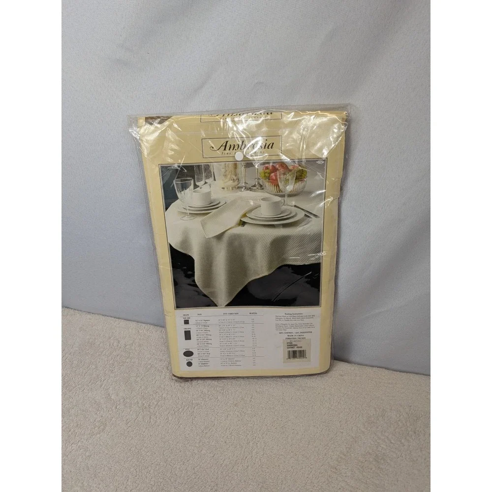 Ambrosia Fine Table Linens Garnet Red Square‎ Tablecloth 52x52 NIP Coquette Goth